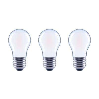 EcoSmart 60_Watt Equivalent A15 Dimmable Frosted Glass Decorative Filament Vintage Edison LED Light Bulb Soft White  3_Pack