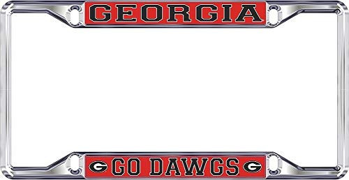 Georgia Bulldogs License Plate Frame Silver