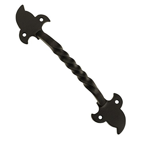 Iron Valley - 8" Fleur de Lis Door Pull - Grab Handle - Solid Cast Iron