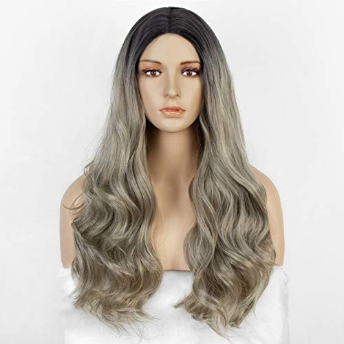 Long Ash Blonde Wig For Women Natural Wavy Synthetic None Lace Front Wigs Middle Part For Daily Wear Long Ash Blonde Wig For Women Natural Wavy Synthetic None Lace Front Wigs Middle Part For Daily Wear