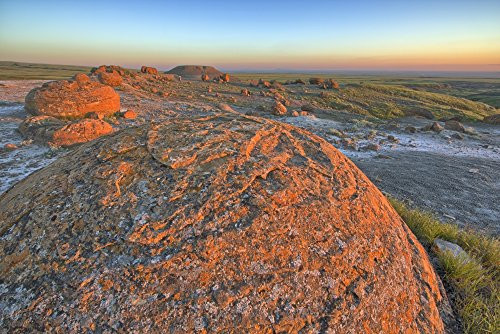 Posterazzi DPI2353447 Sunset Red Rock Coulee Alberta Canada Poster Print_ 18 x 12