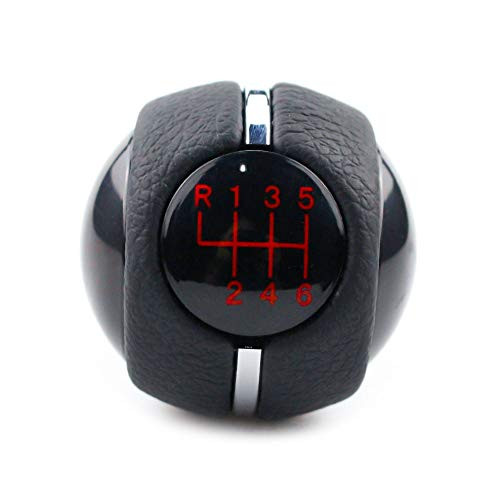 For Mini Cooper F55 F56 F54 F60 Manual Car Gear Shift Knob Shifter Cover Gaiter Leather Boot  Red_6 Speed