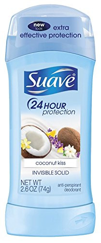 Suave Deodorant 2_6 Ounce 24Hr Coconut Kiss Invisible Solid  76ml   6 Pack
