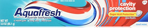 Aquafresh Cavity Protection Fluoride Toothpaste_ Cool Mint 3 ounce  Pack of 12