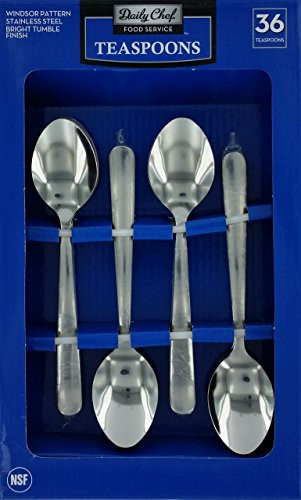 Daily Chef Windsor Pattern Stainless Steel Teaspoons, 36 ct