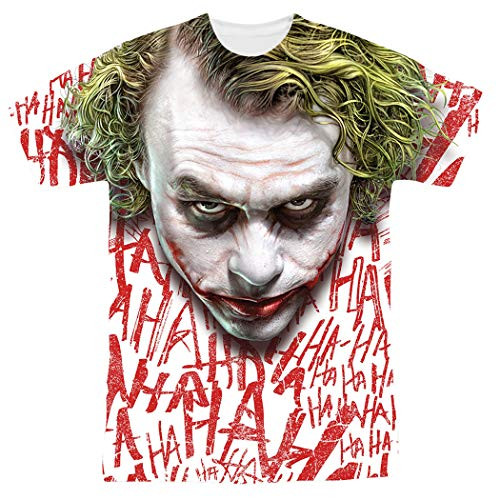 The Dark Knight Heath Ledger All Over Joker Head T Shirts  and  Stickers  Large