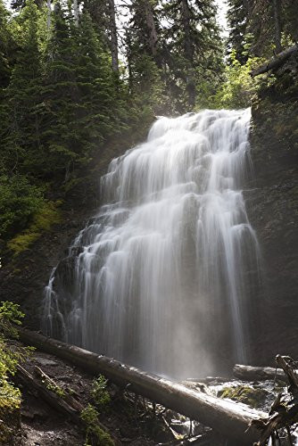 Posterazzi Waterfalls Flowing Down A Rock Cliff Waterton Alberta Canada Poster Print_  12 x 19