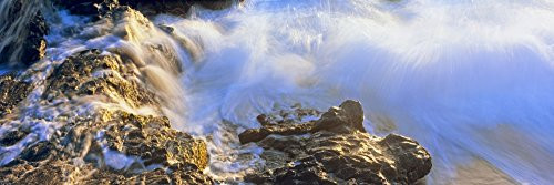 Posterazzi Wave breaking on rocks at Cerritos Beach Todos Santos Baja California Sur Mexico Poster Print_  27 x 9