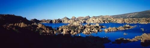 Posterazzi Rock formations at lake Granite Dells Prescott Arizona USA Poster Print_  27 x 9