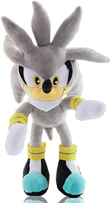 qiuyu Hedgehog Plush Figure Doll Plush 11 inch  Sonic The Hedgehog Doll Soft Stuffed Plush Pillow Toy  Silver The Hedgehog