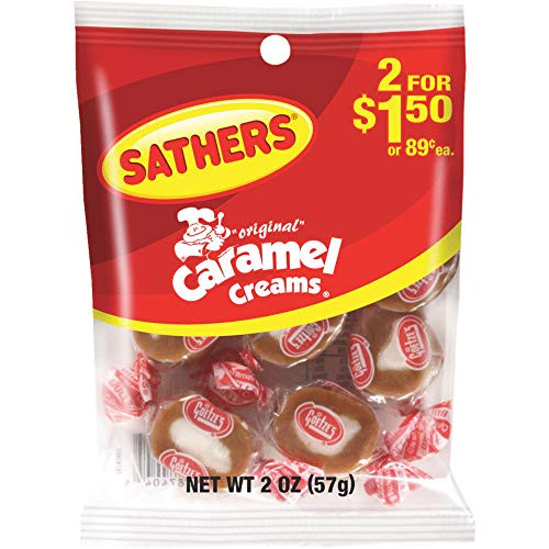 Sathers Caramel Creams Candy_ 2 Ounce _ 12 per case_