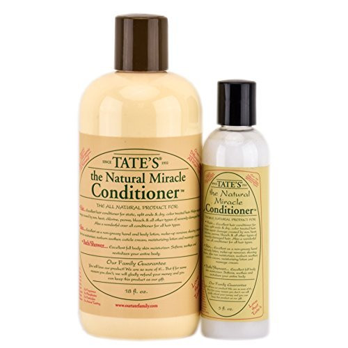 Tates Natural Miracle Conditioner _ 18 fl ounce with FREE 5 fl ounce Mini Conditioner