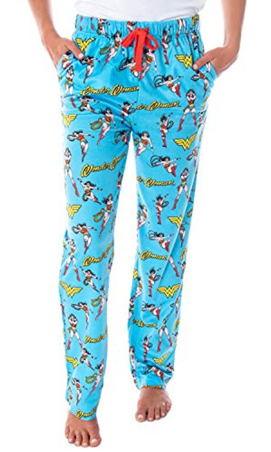 DC Comics Womens Wonder Woman Vintage Character Allover Pattern Adult Lounge Sleep Pajama Pants SM DC Comics Womens Wonder Woman Vintage Character Allover Pattern Adult Lounge Sleep Pajama Pants SM