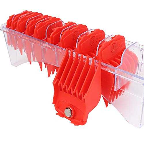 Professional Hair Clipper Guards Guides Hair Cutting Guides 3170_400_ 18 to 1 fits for all Wahl Clippers  Red Magnetic 10 pcs