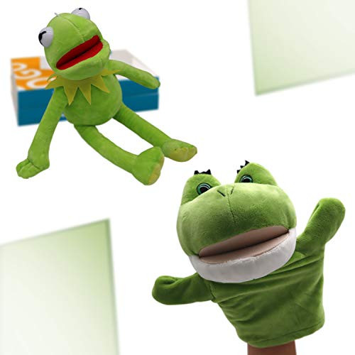 SUIYUEOUR Kermit The Frog Plush Doll_ The Muppets Movie Soft Stuffed Plush Toy16 Inch and Frog Hand Puppet 10 Inch SUIYUEOUR Kermit The Frog Plush Doll_ The Muppets Movie Soft Stuffed Plush Toy16 Inch and Frog Hand Puppet 10 Inch