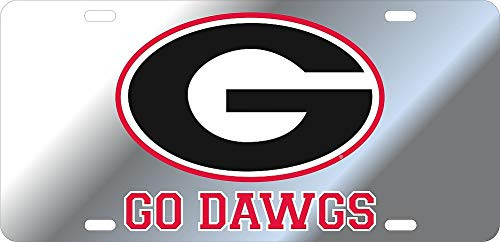 Elite Fan Shop Georgia Bulldogs License Plate Silver