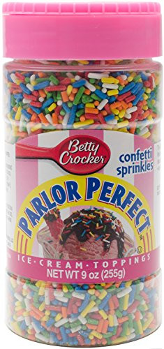 Betty Crocker Parlor Perfect Topping Confetti Sprinkles 9 ounce  Pack of 3