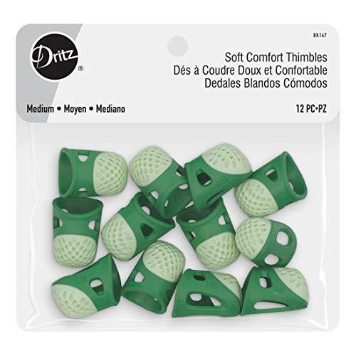 Dritz Soft Comfort Thimbles_ Medium_ Green 12