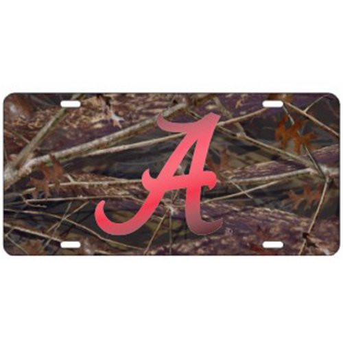 Alabama Crimson Tide Camo Laser Cut License Plate