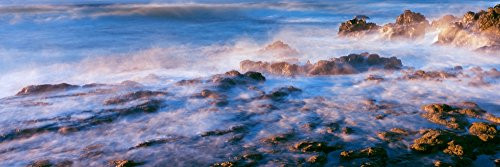 Posterazzi Waves crashing on rocks during fog Las Rocas Baja California Sur Mexico Poster Print_  27 x 9