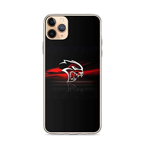 Ddftet Compatible with iPhone 11 Case SRT Dodge Car Hellcat 3D Logo Pure Clear Phone Cases Cover
