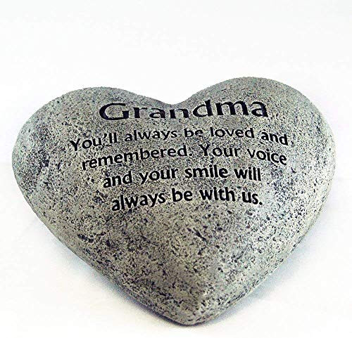 Party Explosions Heart Shaped Memorial Stone Indoor Decor for Grandma