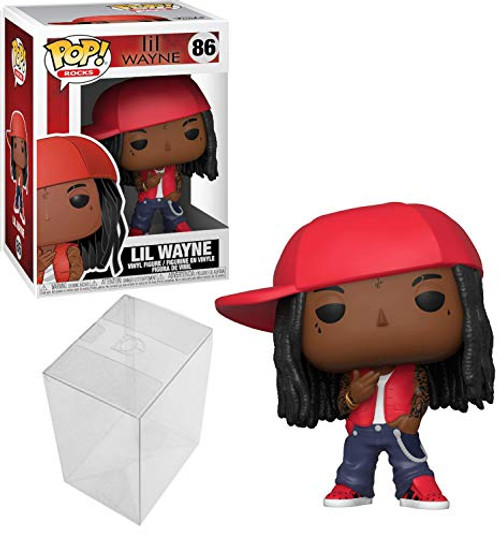 Funko Pop Rocks Lil Wayne 86 Bundle with 1 PopShield Pop Box Protector