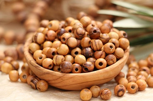 5mm ~  600 Beads  Holy Land Olive Wood Polished Bethlehem Jerusalem Bracelet Necklace