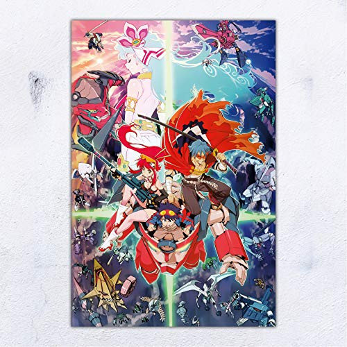UpdateClassic Gurren Lagann Anime Poster and Prints Unframed Wall Art Gifts Decor 24x36