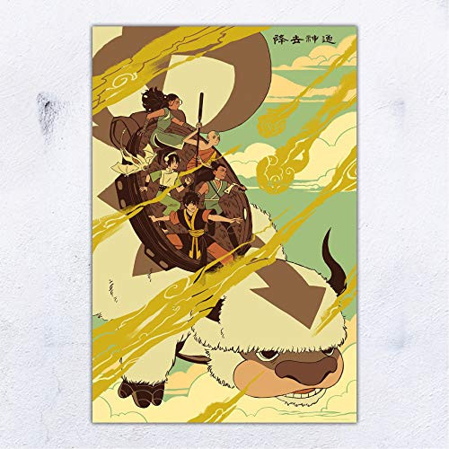 UpdateClassic Avatar The Last Airbender Anime Poster Wall Decor 24x36 UpdateClassic Avatar The Last Airbender Anime Poster Wall Decor 24x36