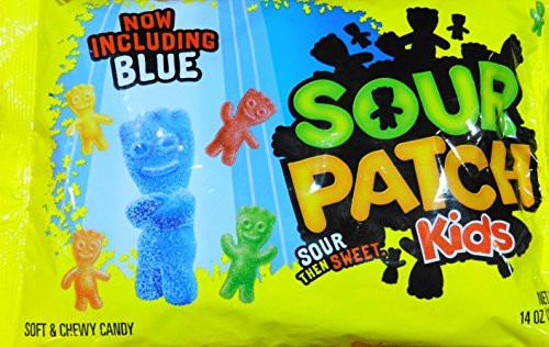Sour Patch Kids Soft  and  Chewy Candy_ Now Including Blue_ 14 ounce  397g _  3_packs