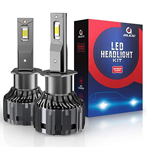 AOLEAD H1 LED Headlight Bulbs_ 60W 12000 Lumens Super Bright 6000K CSP Chips Conversion Kit