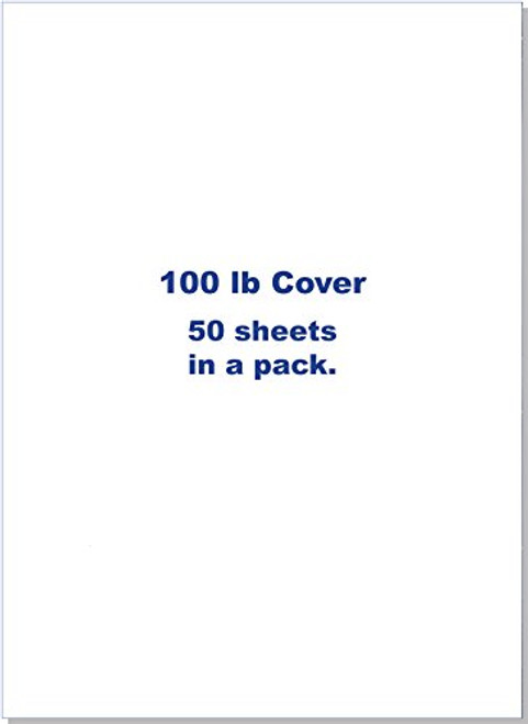 Heavyweight White Card Stock 8.5 x 11-100 lb Cover - 50 Sheets per Pack!