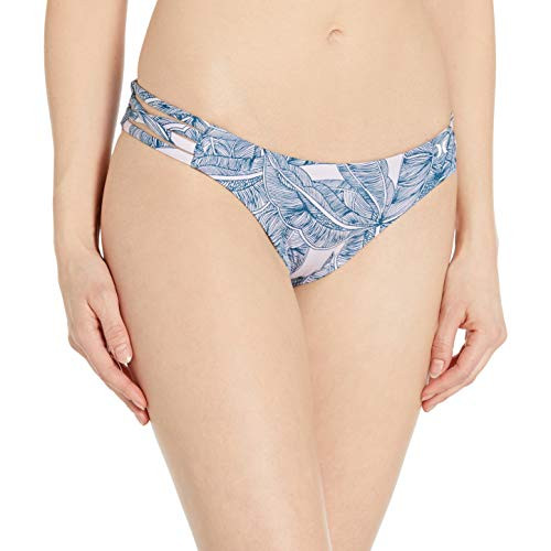 Hurley Womens Quick Dry Compression Printed Bikini Surf Bottom_ Violet Mist_ Extra Small
