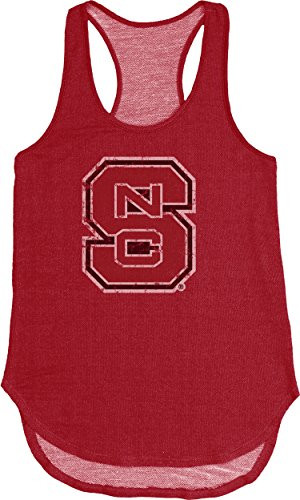 NCAA North Carolina State Wolfpack Adult Women NCAA Womens Tri Blend Panel Tank_Medium_Red