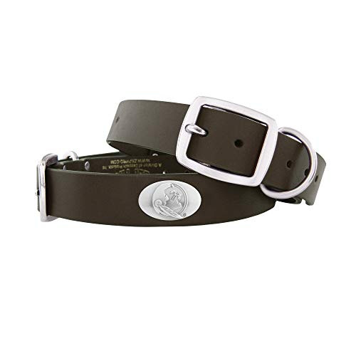 ZEP_PRO Florida State Seminoles Brown Leather Concho Dog Collar_ Medium