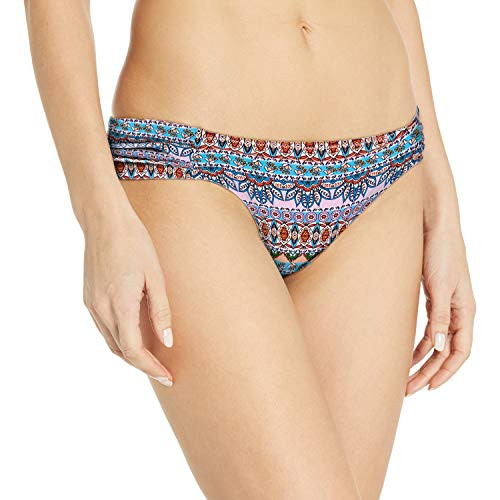 Jessica Simpson Womens Versailles Side Shirred Hipster Bikini Bottom_ White_ L