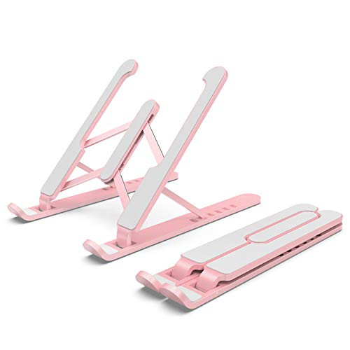 Adjustable Aluminum Laptop Stand_ Folding Laptop Stand_ Ergonomic Foldable Portable Desktop Holder Compatible with MacBook Air Pro_ Dell Xps_ Hp_ Leno