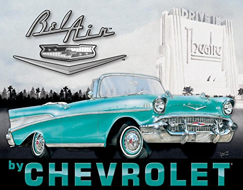 Chevy - '57 Bel Air Tin Sign 16 x 13in