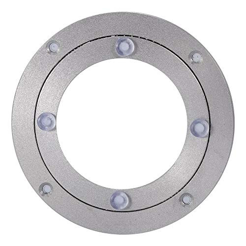 Swivel Turntable Lazy Susan Heavy Duty Aluminium Alloy Rotating Bearing Turntable Round Dining Table Smooth Swivel Plate for Kaleidoscopes Tabletop Se
