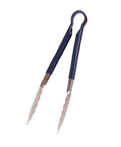 Crestware CG10BL 10-Inch Blue Grip Tong, 1, Silver