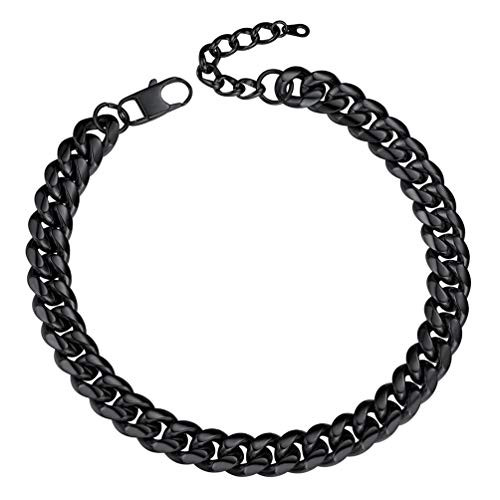 PROSTEEL Black Cuban Link Chain Necklace Rock Punk Goth Women Men Jewelry Gift Stainless Steel Statement Chunky Big Curb Chain Choker Necklaces PROSTEEL Black Cuban Link Chain Necklace Rock Punk Goth Women Men Jewelry Gift Stainless Steel Statement Chunky Big Curb Chain Choker Necklaces