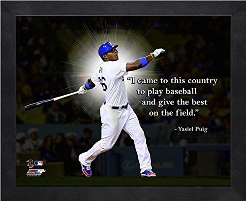 Yasiel Puig Los Angeles Dodgers Pro Quotes Framed 8x10 Photo
