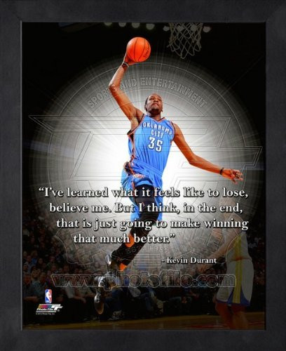 NBA Kevin Durant OKC Thunder Pro Quotes Framed 8x10 Photo