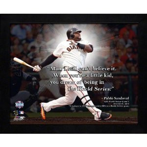 MLB Pablo Sandoval San Francisco Giants World Series Pro Quotes Framed 8x10 Photo