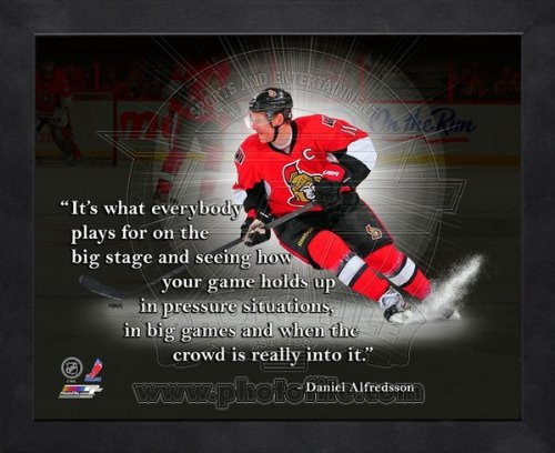 NHL Daniel Alfredsson Ottawa Senators Pro Quotes Framed 8x10 Photo
