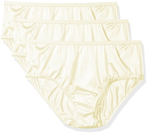 Shadowline Womens Plus_Size Panties_Nylon Hipster  3 Pack _ Ivory_ 8
