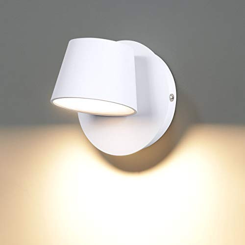 Phenas Modern LED Wall Sconce Indoor Wall Light LED Reading Spotlight 350 Swivel Nordic Style Wall Spotlight LED Wall Lamp for Bedroom Bedside Living