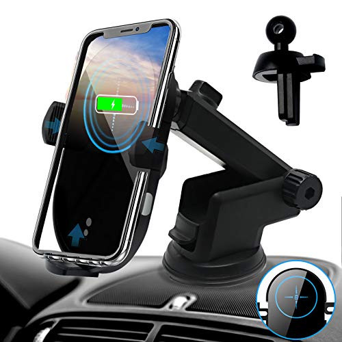 15W Wireless Car Charger_ 2 in 1 Qi Wireless Car Charger Mount Auto Clamping Car Charger Phone Mount Windshield Dashboard Air Vent Holder for iPhone 1 15W Wireless Car Charger_ 2 in 1 Qi Wireless Car Charger Mount Auto Clamping Car Charger Phone Mount Windshield Dashboard Air Vent Holder for iPhone 1