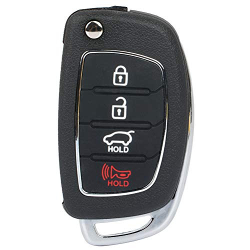 SELEAD Flip Key Fob 4 Buttons Keyless Entry Remote fit for 2015_2017 HYUNDAI SONATA REMOTE FLIP Antitheft Keyless Entry Systems ADP12513601S 1pc US St